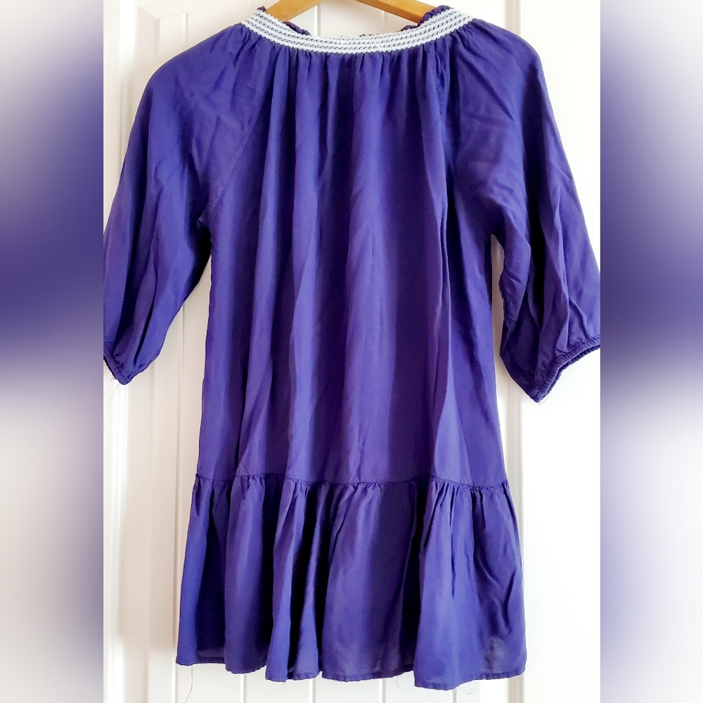 Lida Collection blue & green boho peplum top - Picture 5 of 5